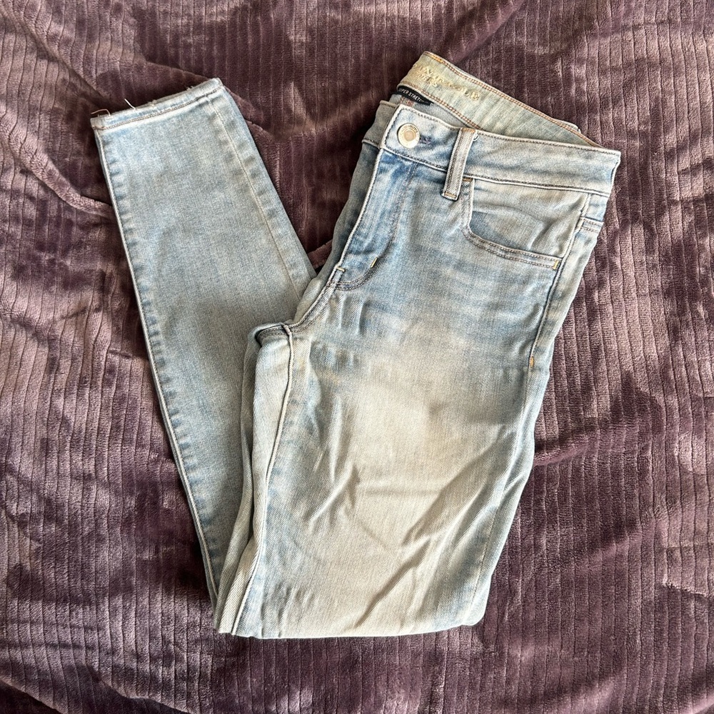 American Eagle Outfitters Faded Blue Jeggings
